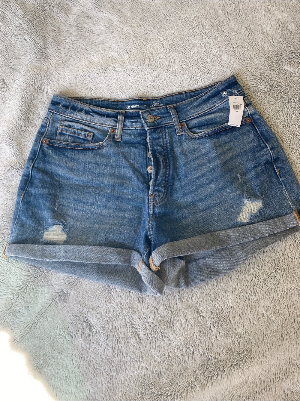 Old Navy High-Rise Curvy OG Straight Jean Shorts